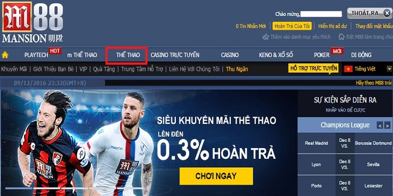 giao dien nha cai m88